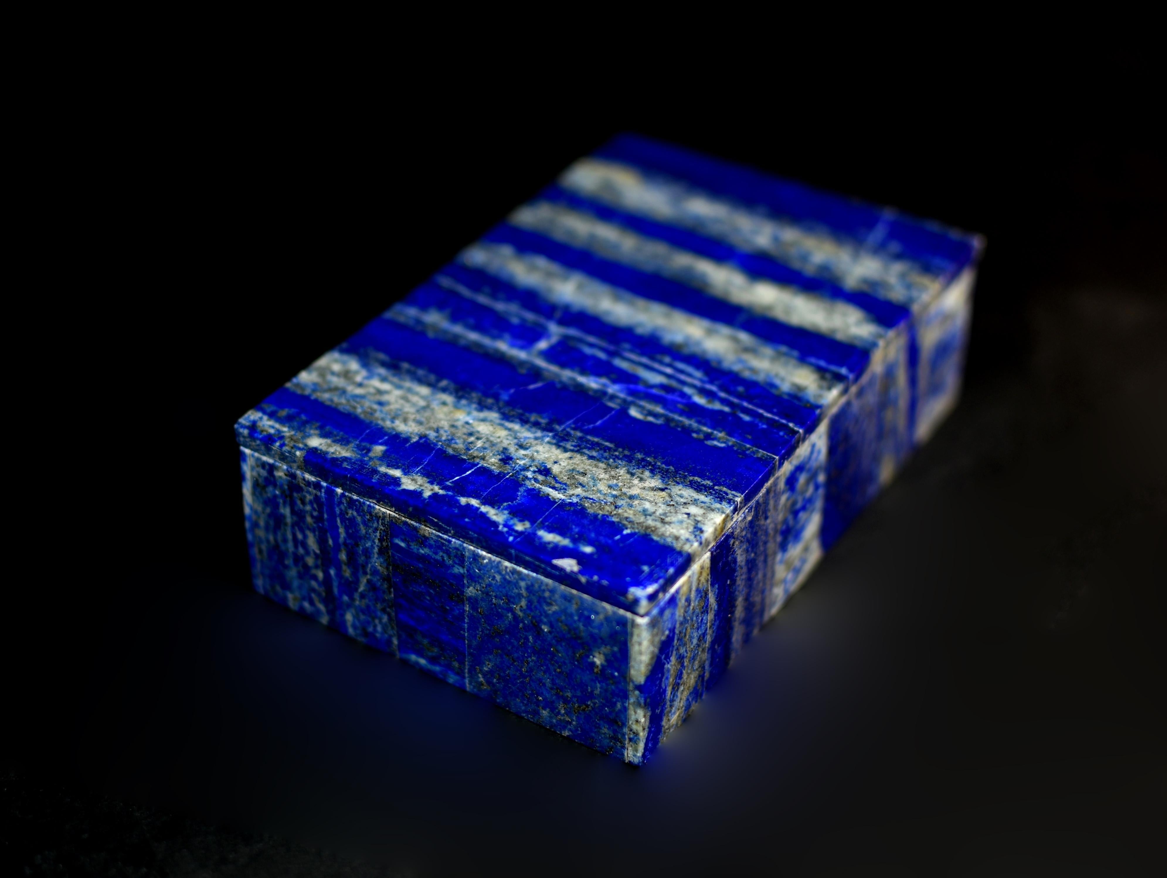 Pair Lapis Lazuli Boxes Beech Forest For Sale 7