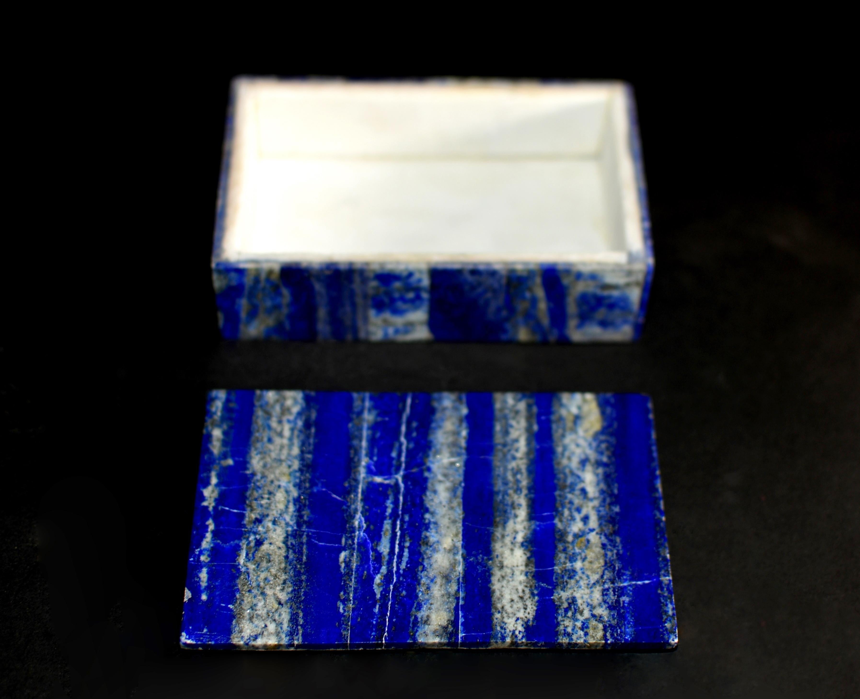 Pair Lapis Lazuli Boxes Beech Forest For Sale 8