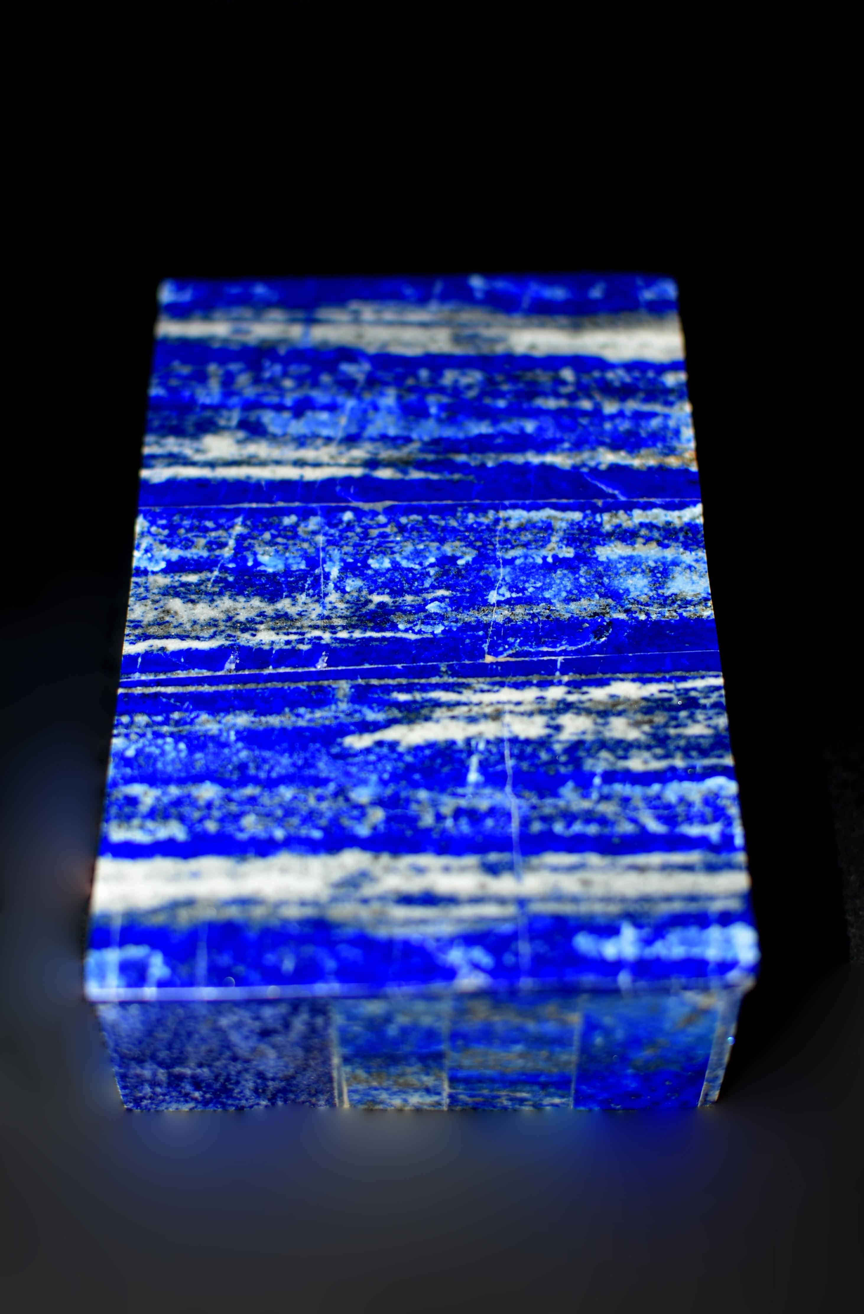 Paar Lapislazuli-Boxen Buchenwald (Lapis Lazuli) im Angebot