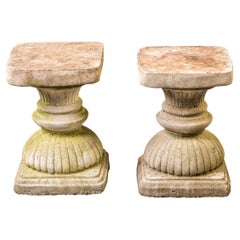 Pair Vintage Neoclassical Garden Pedestals