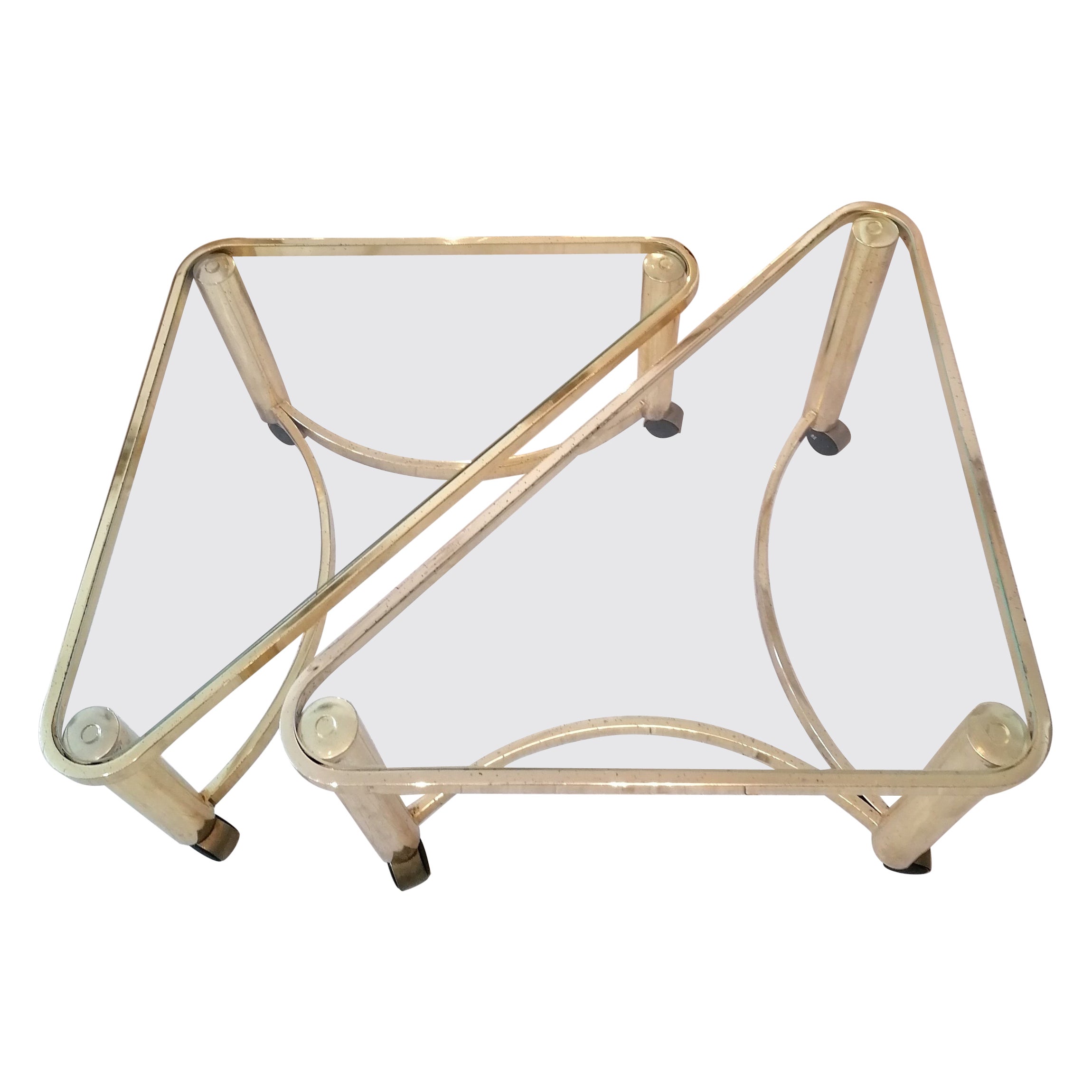 Pair Vintage Nesting Coffee / Side Tables by Design Institute of America 1980s