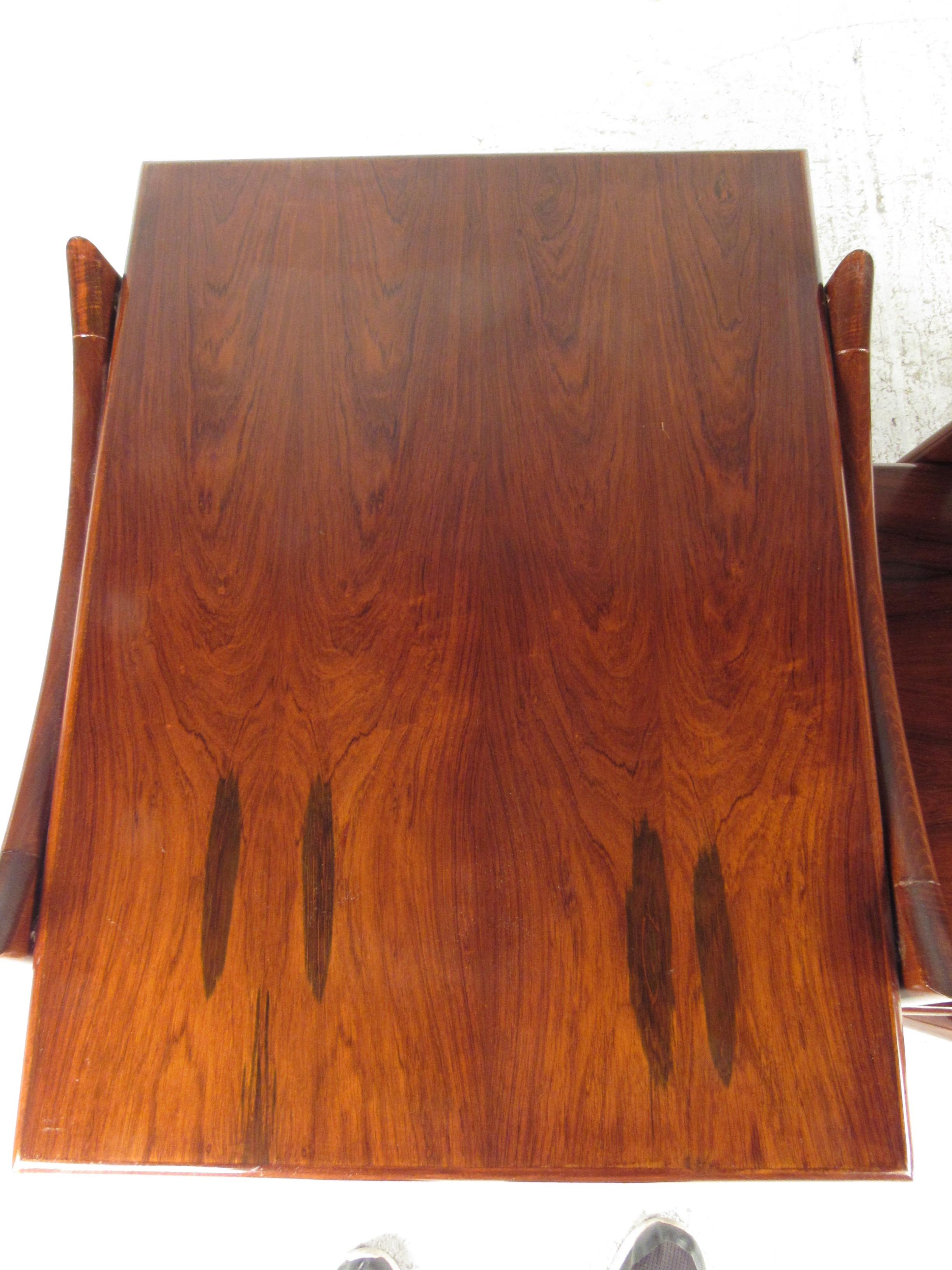 Mid-20th Century Pair Vintage Rosewood End Tables