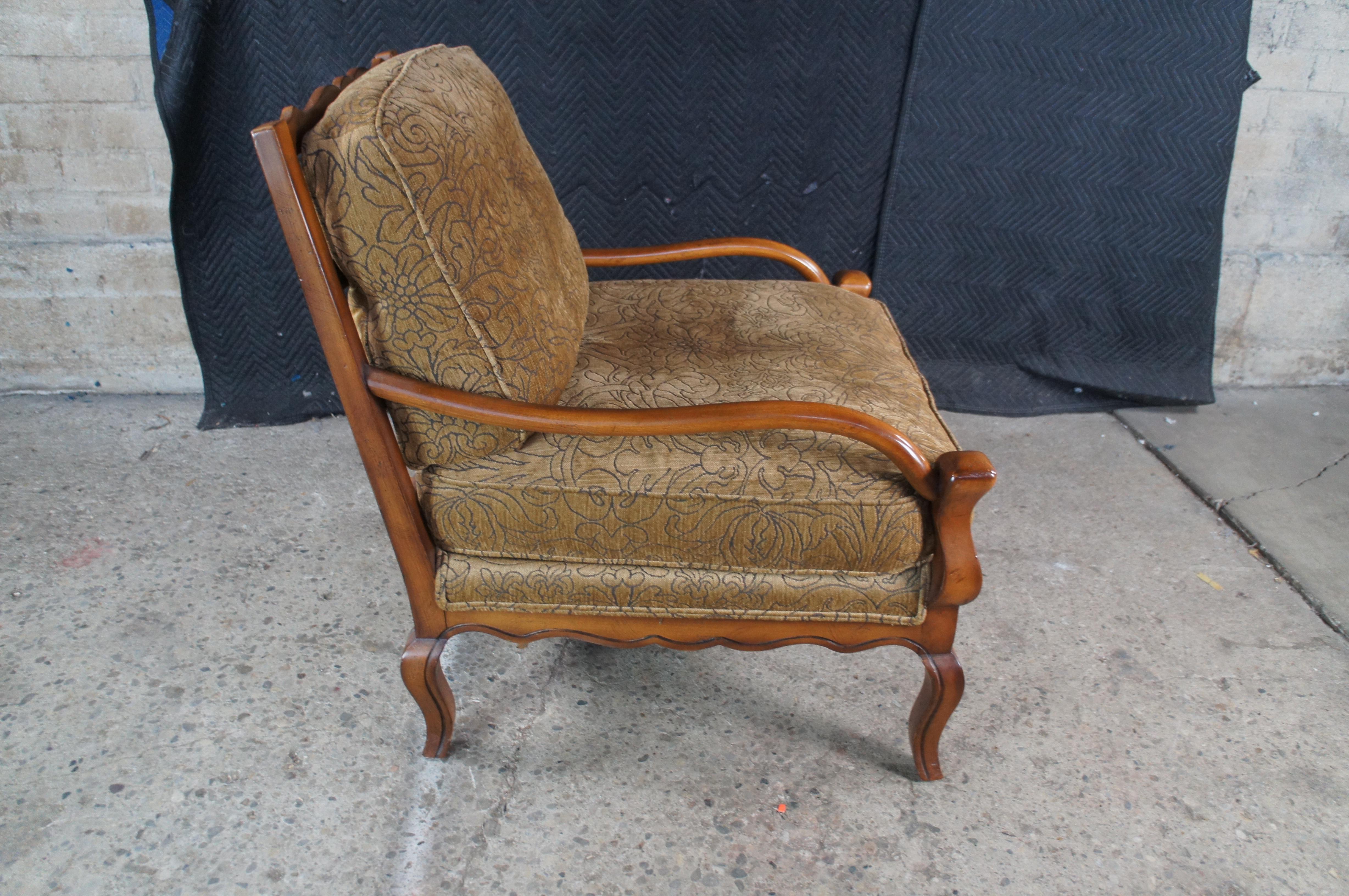 Paar Vintage Sherrill überdimensioniert Französisch Land Eiche Leiter zurück Lounge Arm Stühle im Angebot 5
