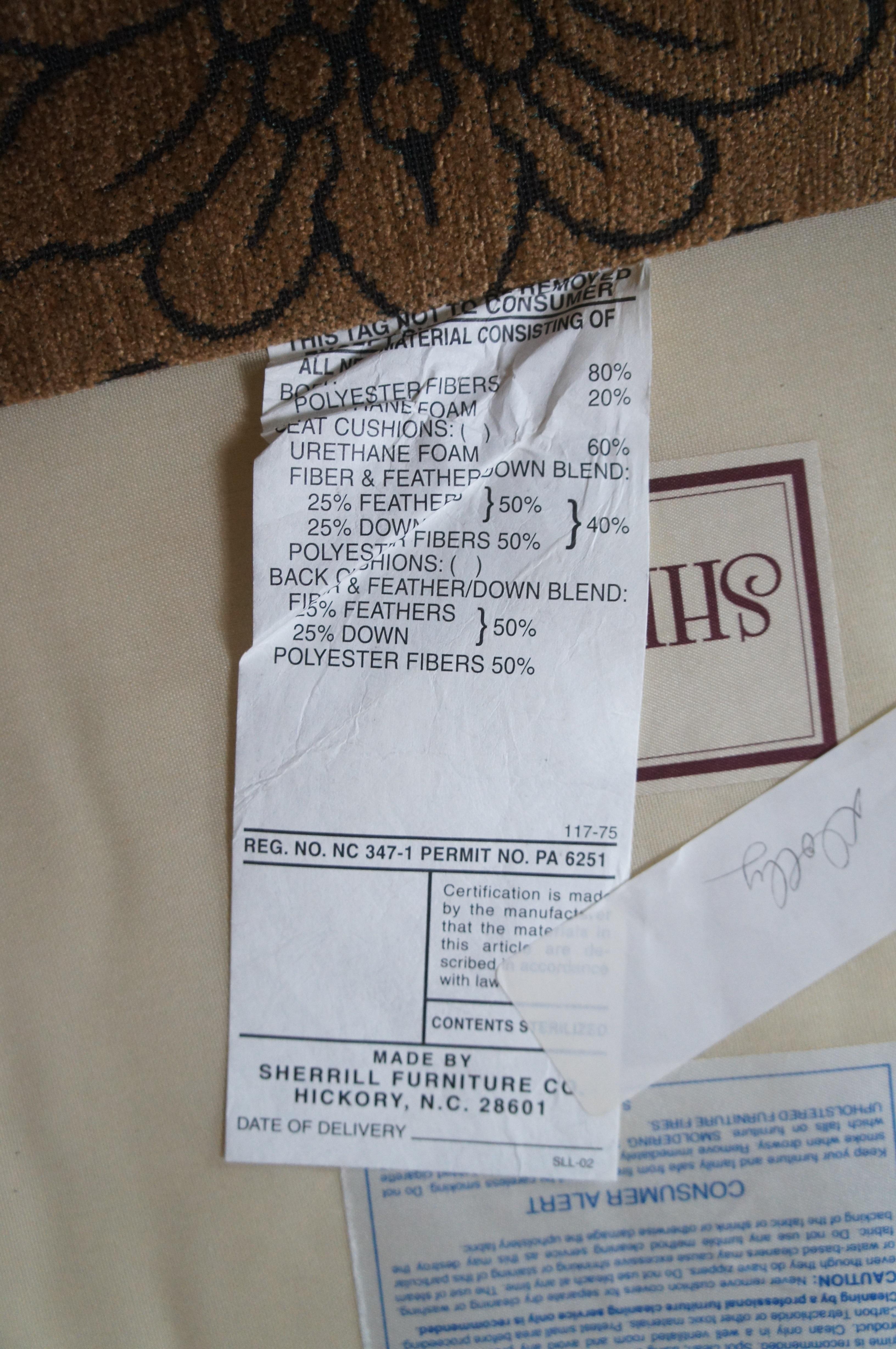 Paar Vintage Sherrill überdimensioniert Französisch Land Eiche Leiter zurück Lounge Arm Stühle im Angebot 8