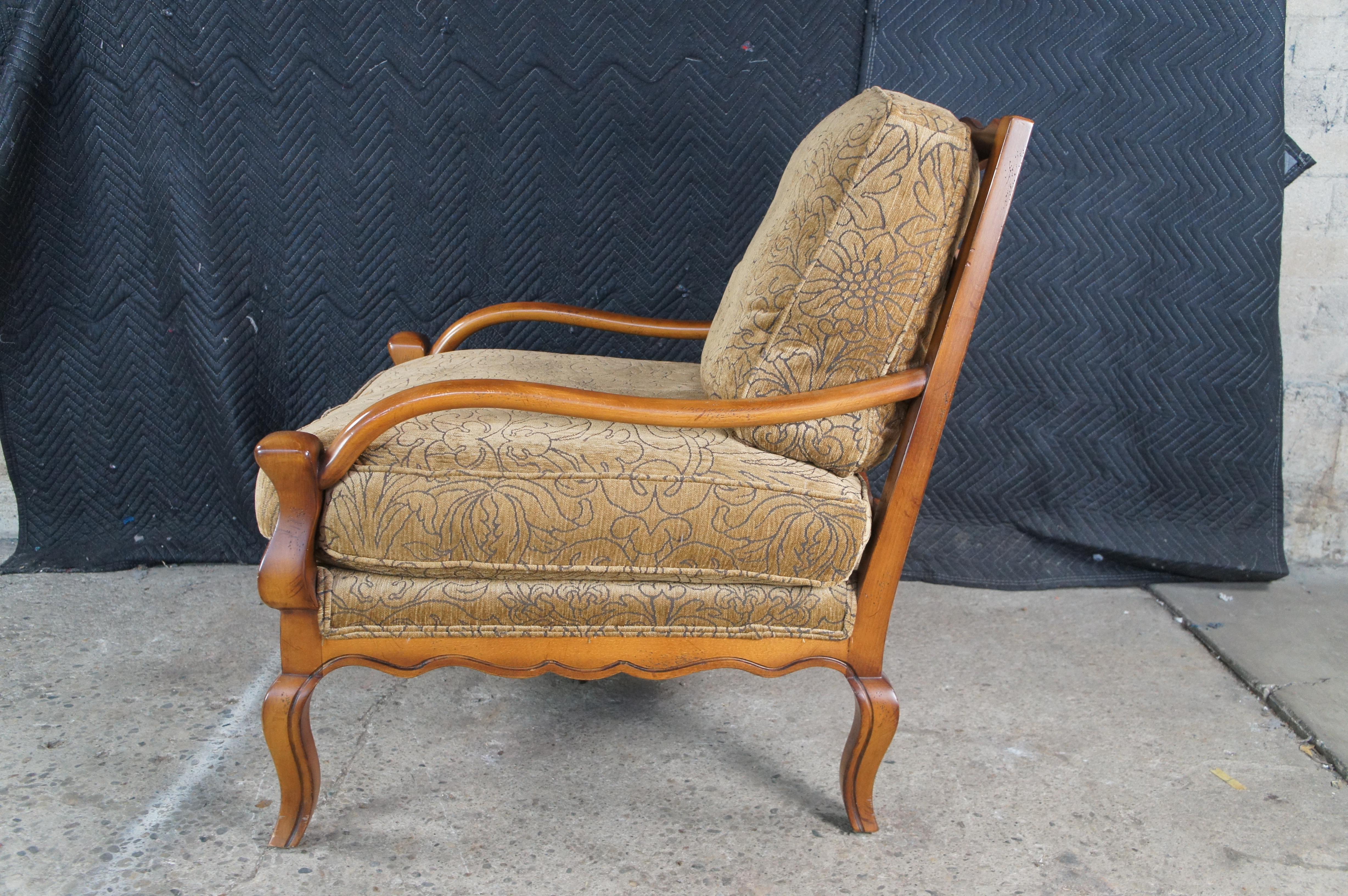 Paar Vintage Sherrill überdimensioniert Französisch Land Eiche Leiter zurück Lounge Arm Stühle im Angebot 2