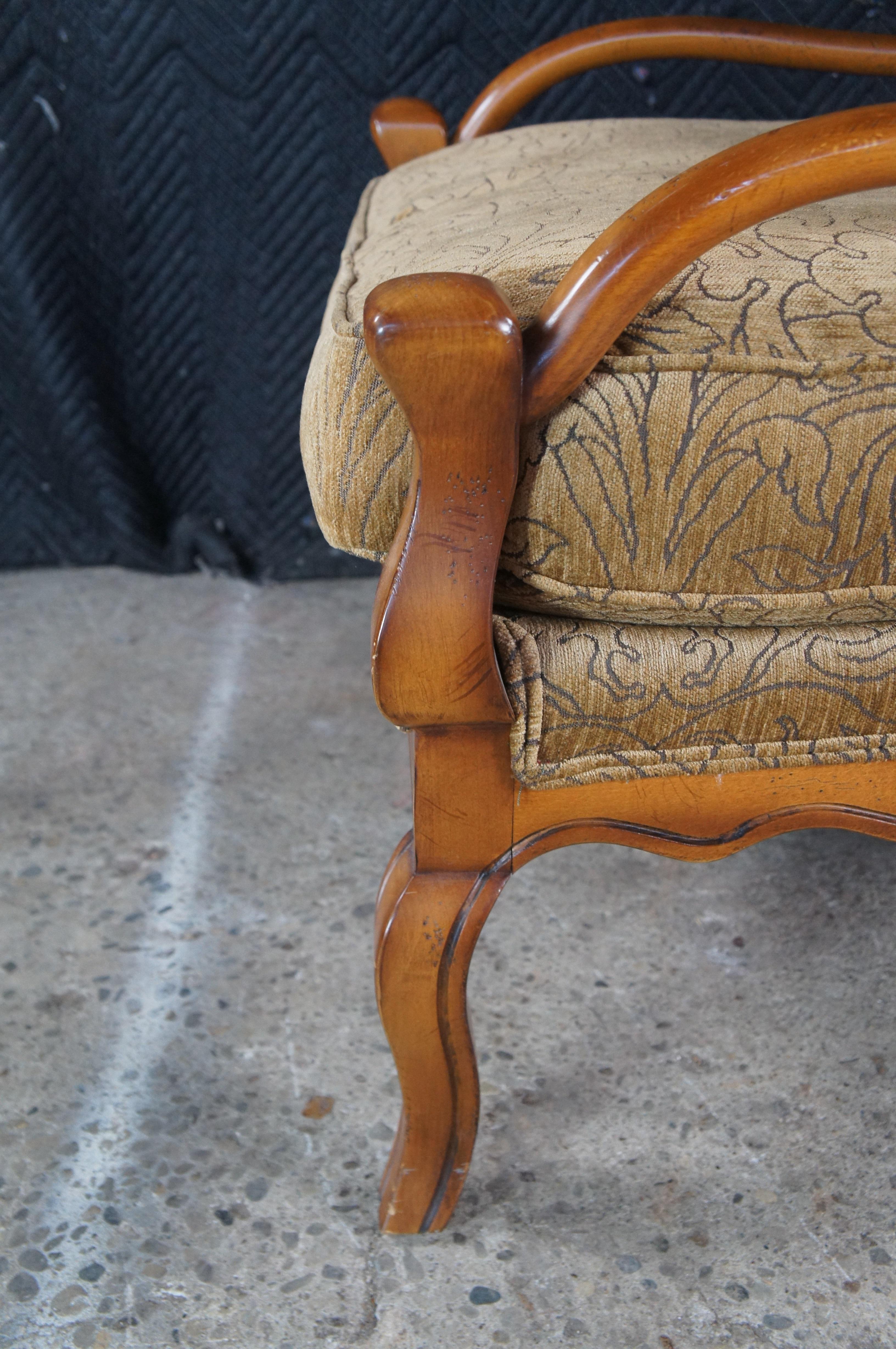 Paar Vintage Sherrill überdimensioniert Französisch Land Eiche Leiter zurück Lounge Arm Stühle im Angebot 3