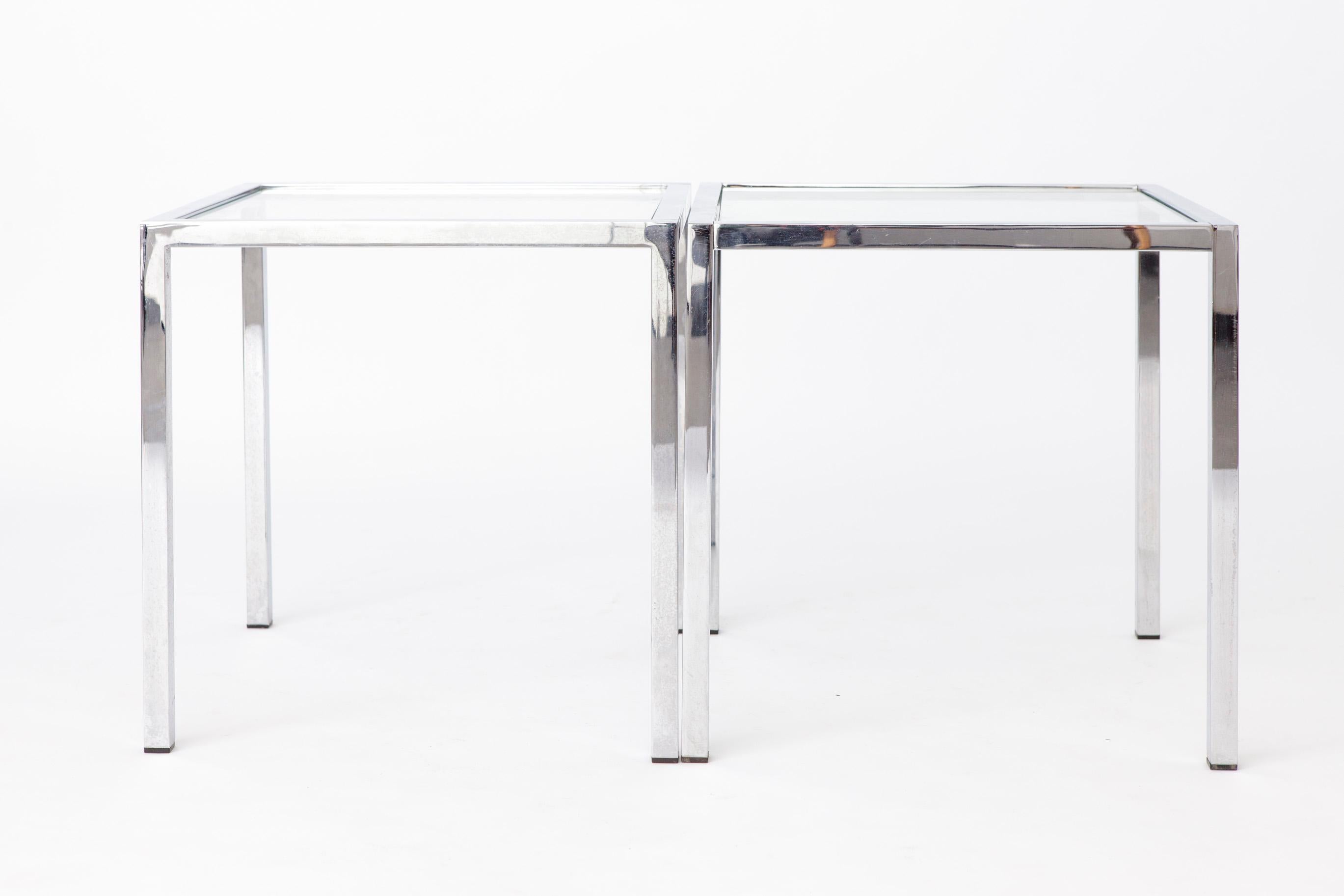 Pair vintage side tables 1970s In Good Condition For Sale In Hannover, DE