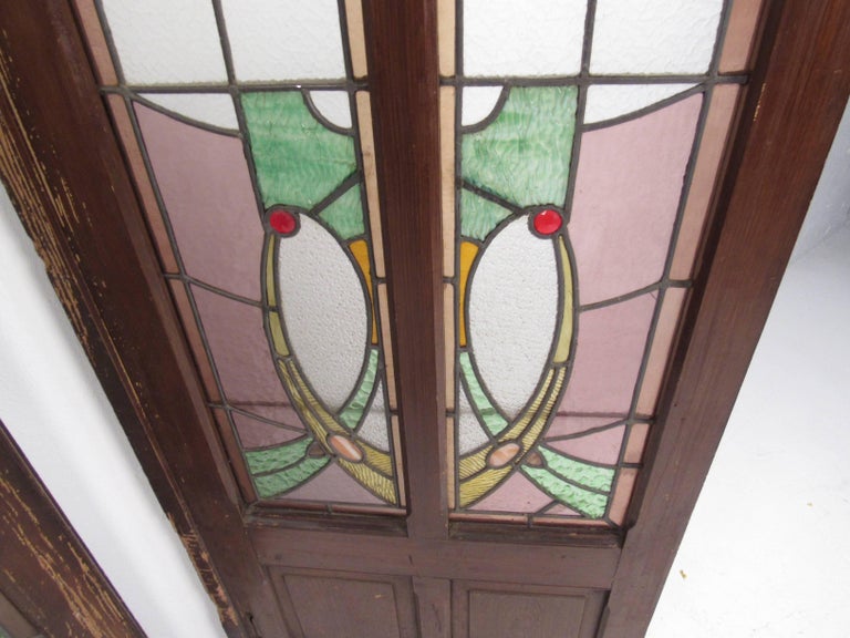 Pair Of Vintage Stained Glass Doors For Sale At 1stdibs