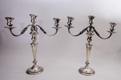 Pareja de candelabros vintage de Sterling, Whiting Circa 1940's, se convierten en individuales