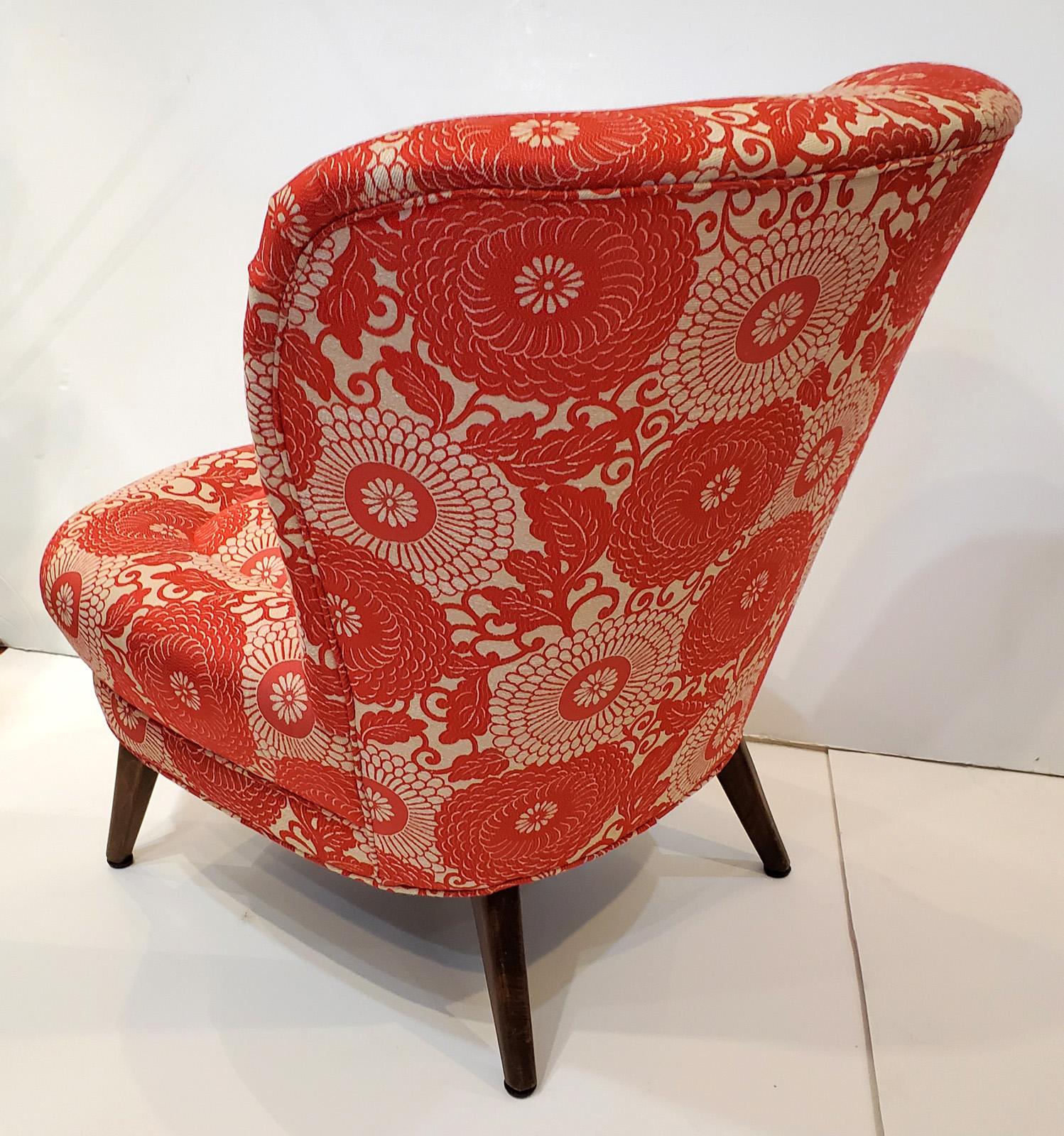 Pair of Vintage Swedish Low Lounge Chairs In Good Condition For Sale In Lambertville, NJ