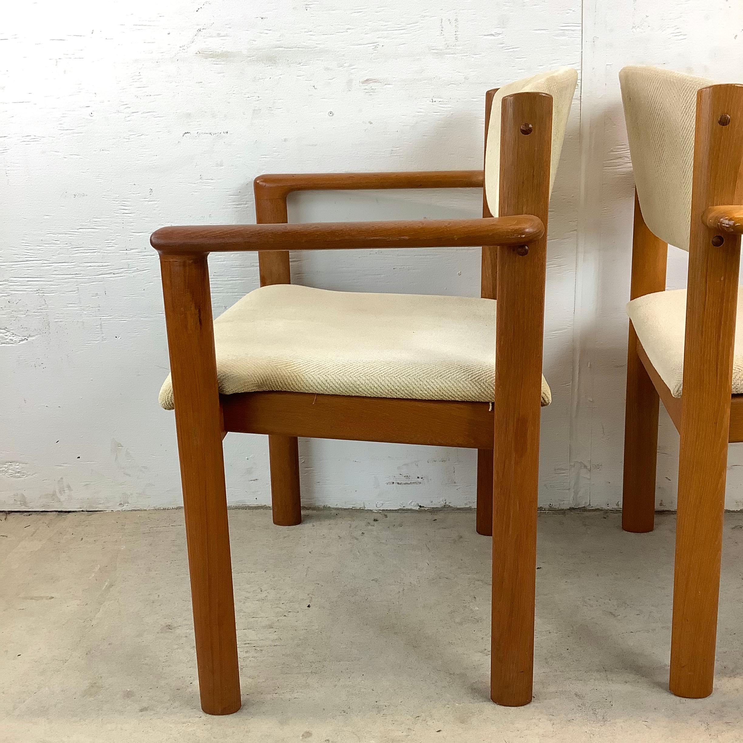 Pair Vintage Teak Armchairs For Sale 7