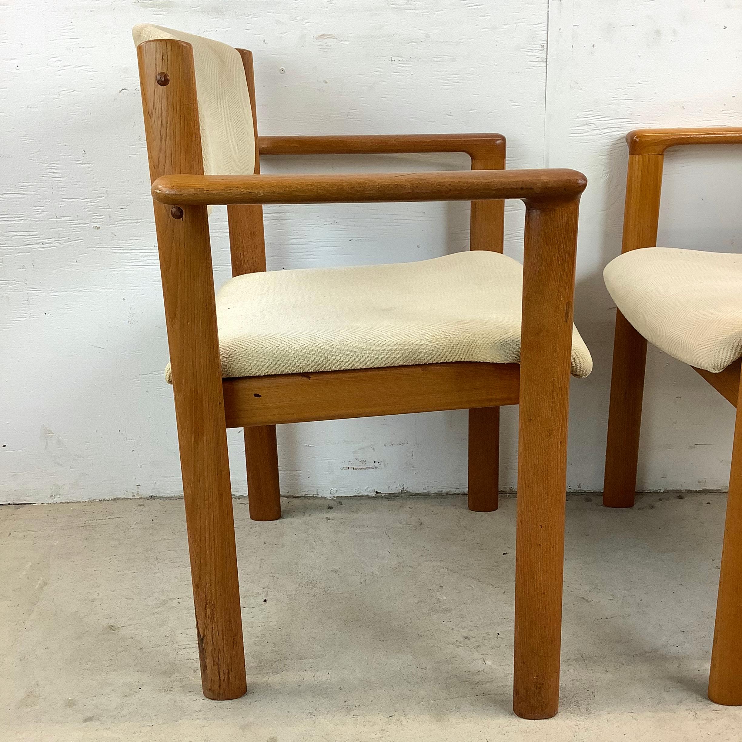 Pair Vintage Teak Armchairs For Sale 8