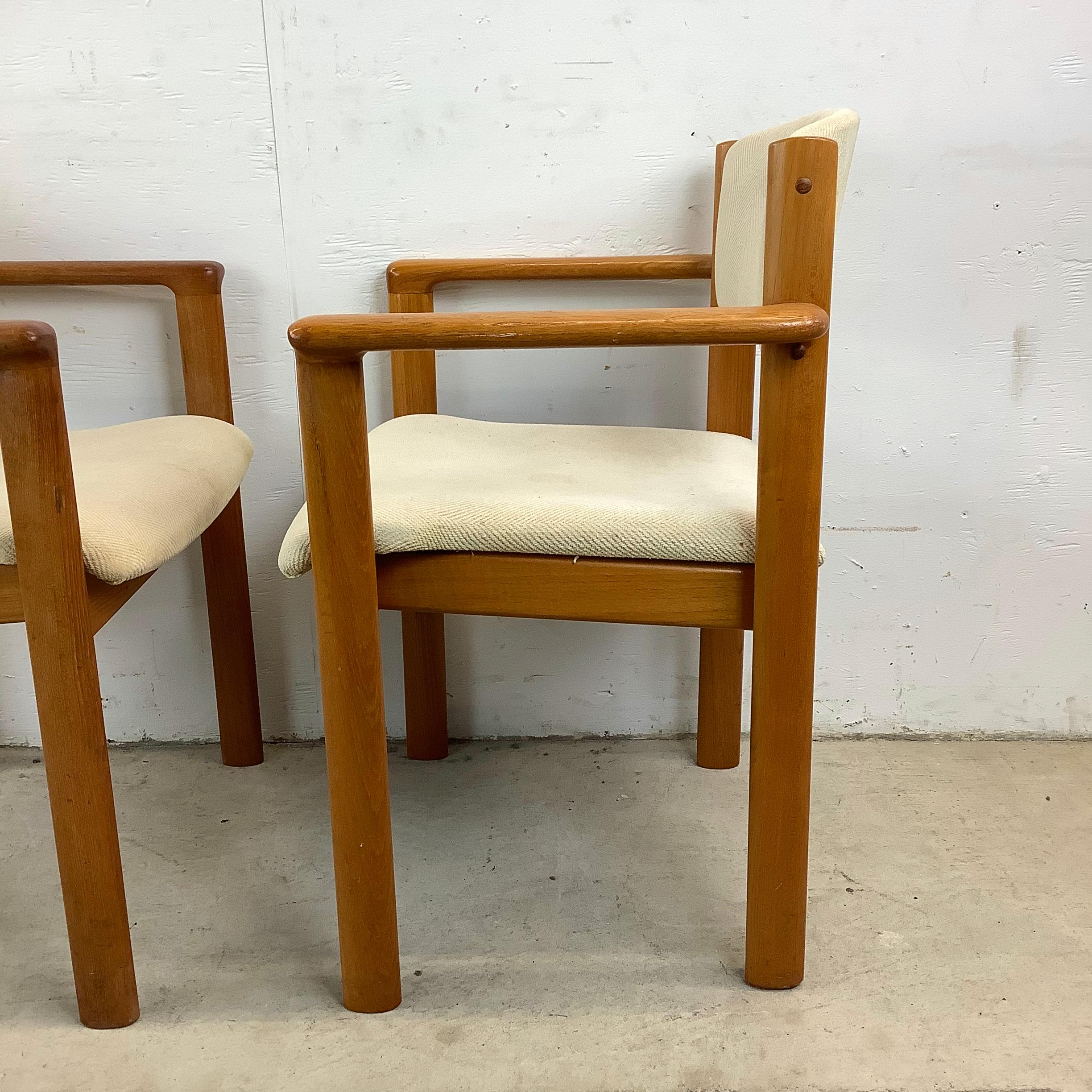Pair Vintage Teak Armchairs For Sale 9