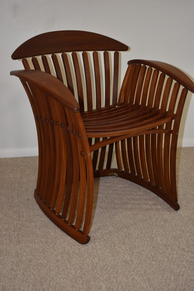 Pair Vintage Teak Bentwood Outdoor Chairs For Sale at 1stDibs