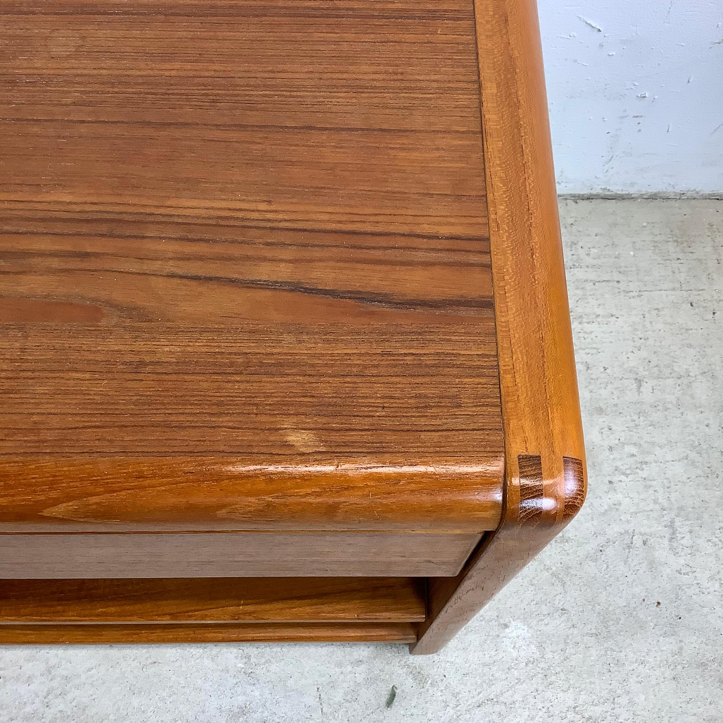 Pair Vintage Teak Nightstands by D-Scan 7