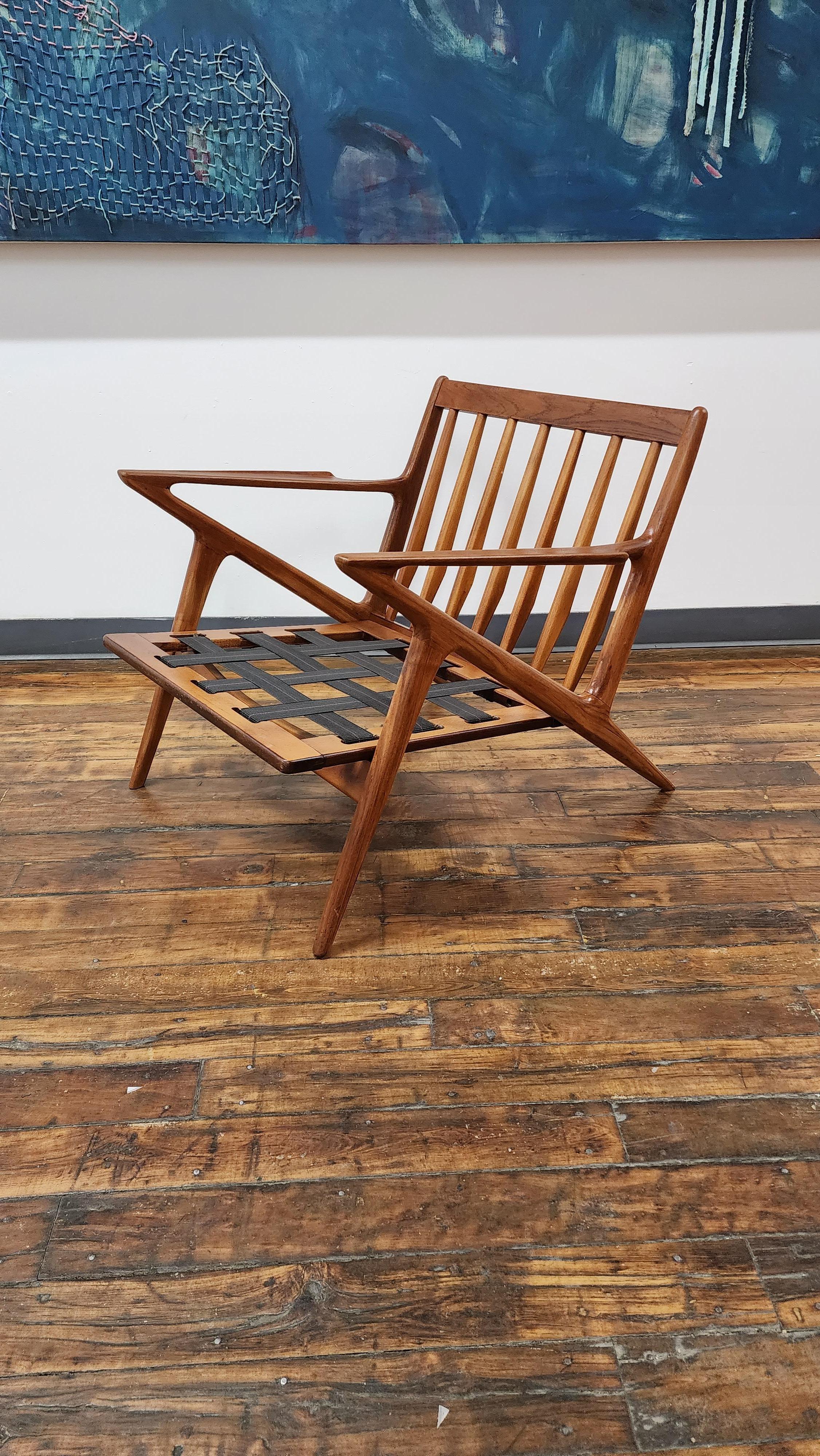 Pair, Vintage Teak Z Chairs by Poul Jensen for Selig 5