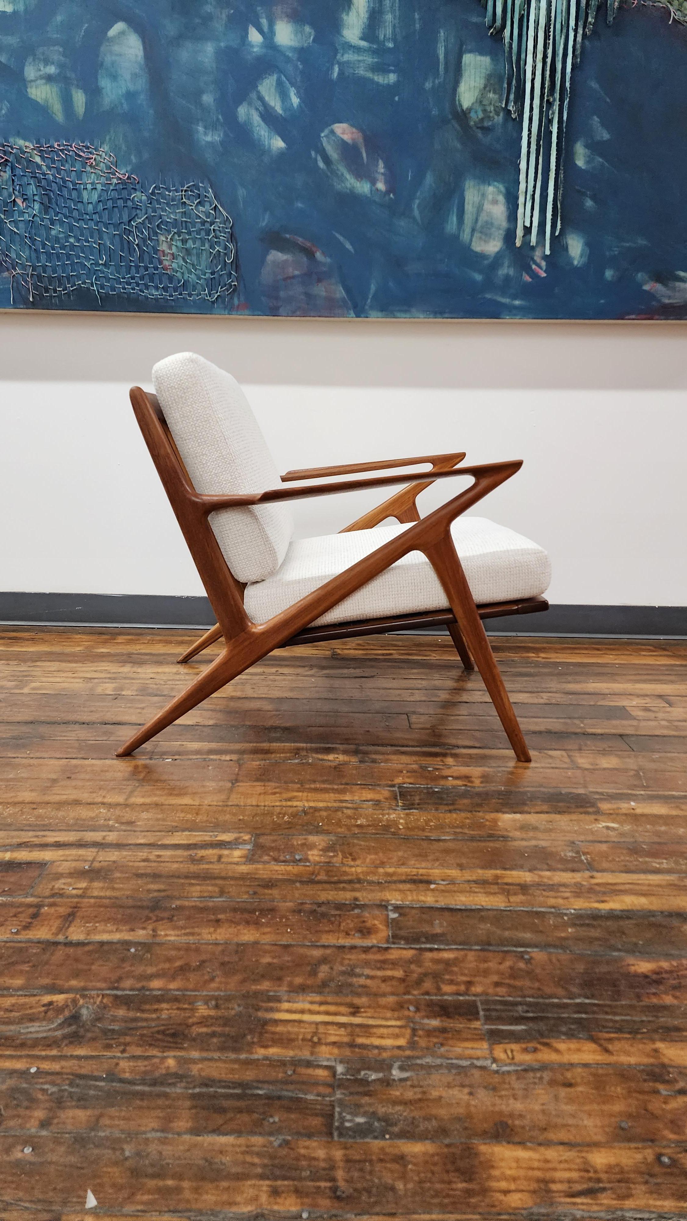 Pair, Vintage Teak Z Chairs by Poul Jensen for Selig 3