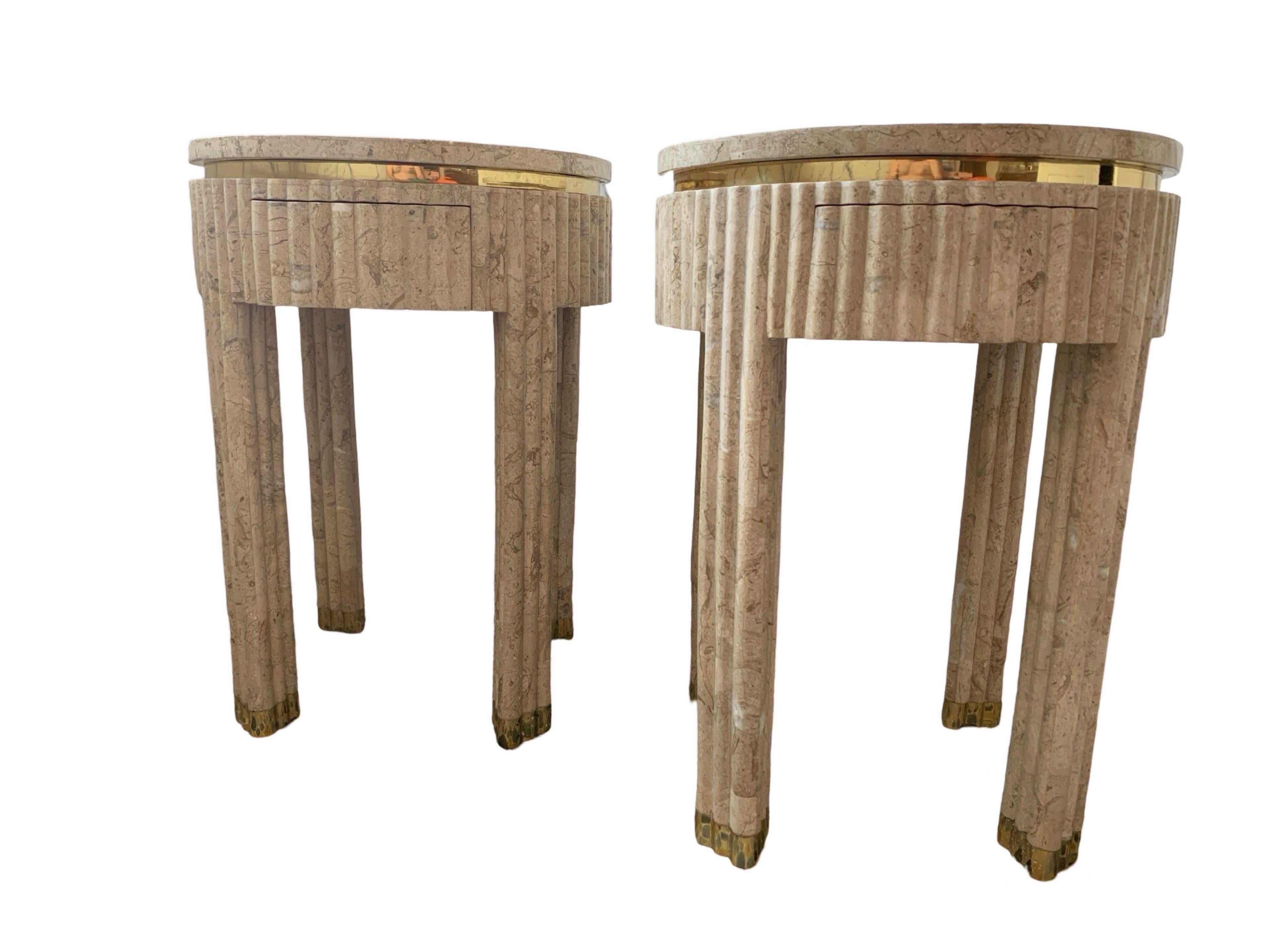 We LOVE these vintage tables! And so amazing we purchased a rare pair from the original owner. The style is modern chic but work with a Hollywood glam vibe or contemporary interior. Made by hand with the highest quality and hand made labor in the