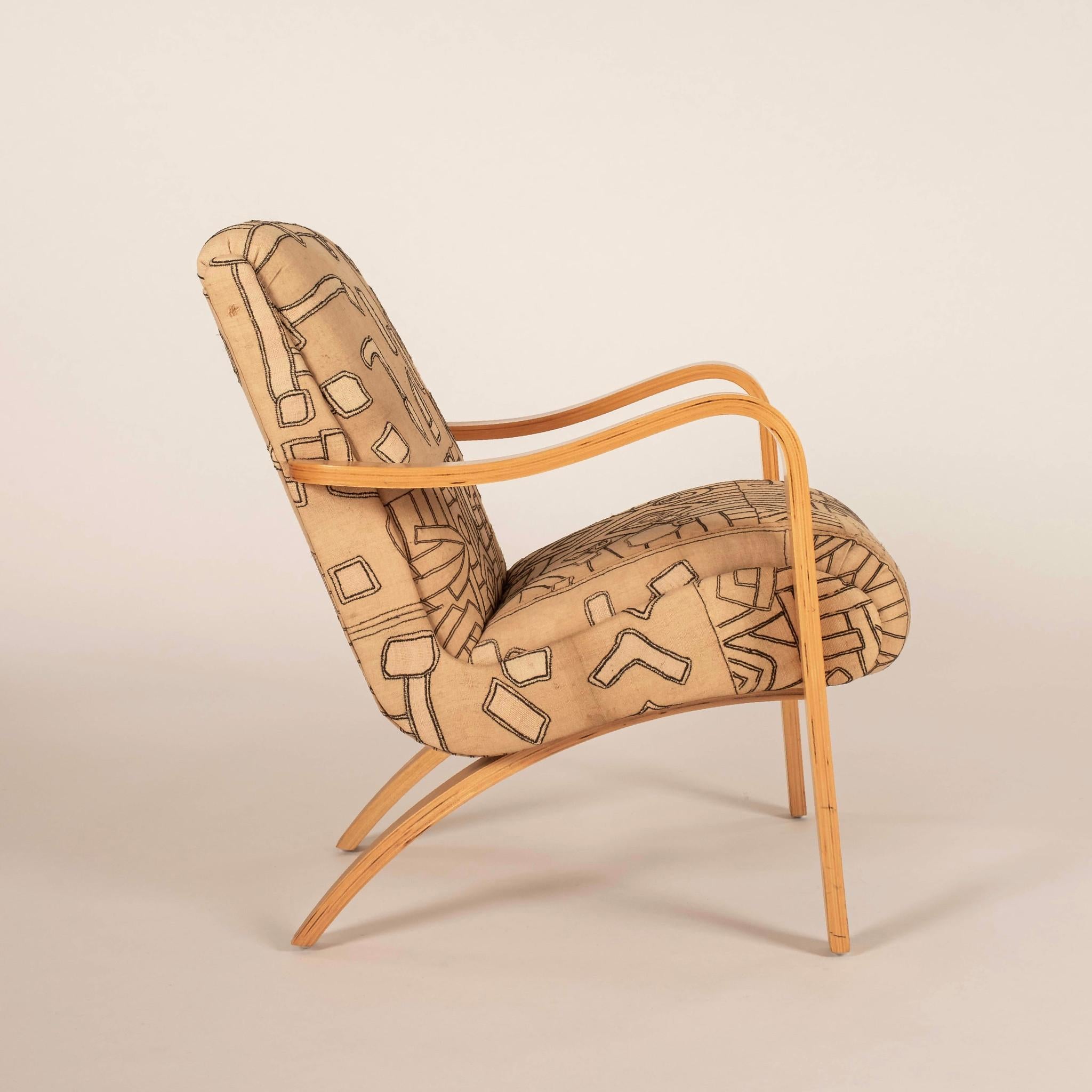 Paar Vintage Thonet Kuba Cloth Sessel im Angebot 6