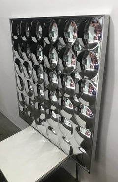 Pair of Vintage Turner Convex Bubble Mirrors, circa 1970s