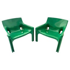 Pair Vintage "Vicario" Armchairs Designed by Vico Magistretti for Artemide
