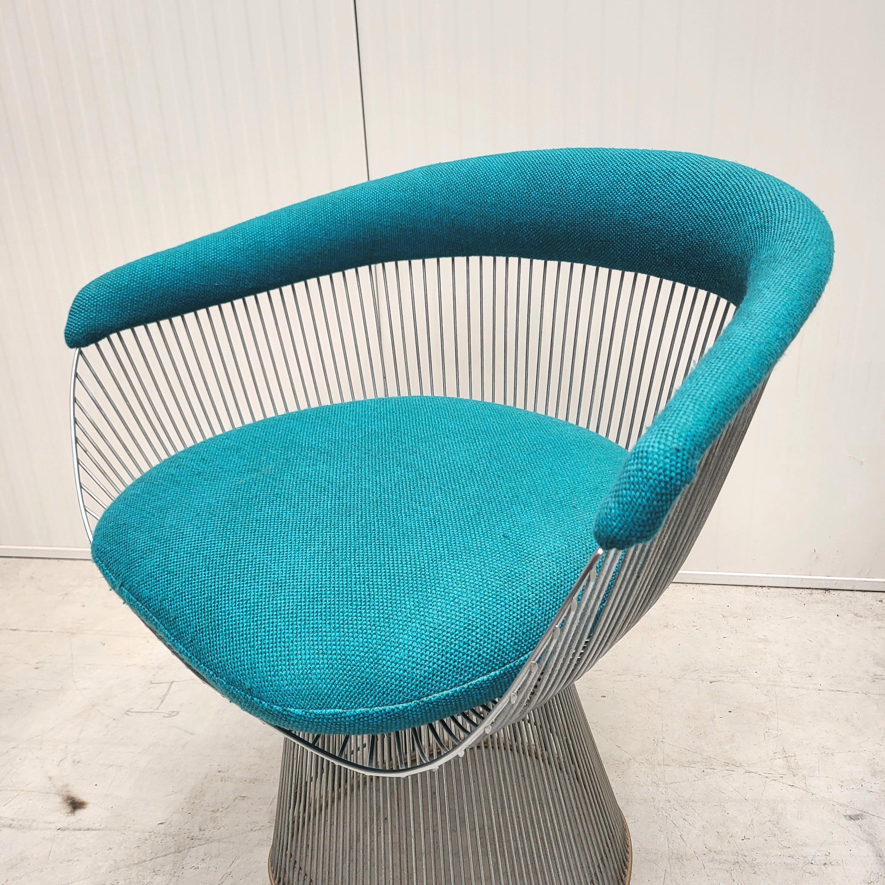 Paar Vintage Warren Platner Wire Side Armchair für Knoll 1980s (Handgefertigt) im Angebot