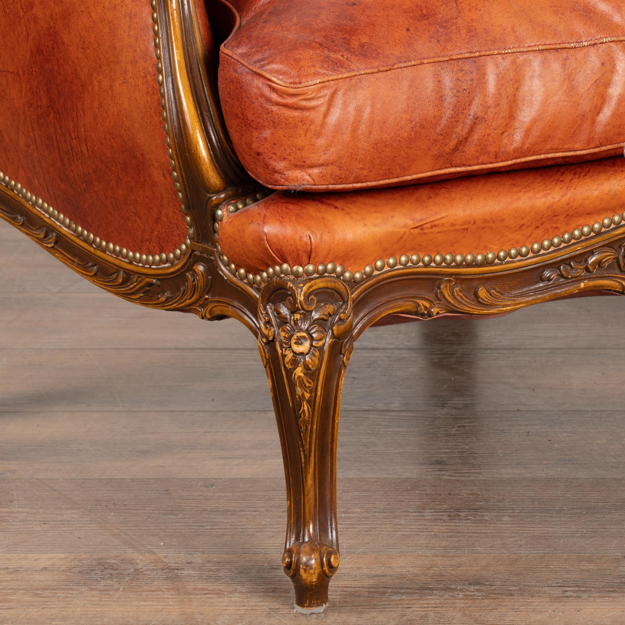 English Pair, Vintage Wingback Chesterfield Armchairs, England circa 1980