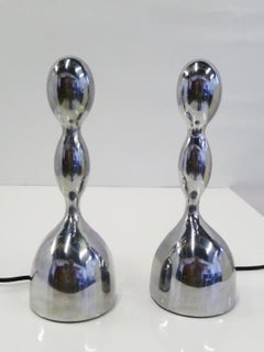 Pair Virgo Space Age Modern Wall Wash Table Lamps Ilaria Gibertini, Nemo, Italy