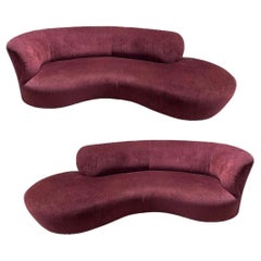 Pair Vladimir Kagan Left & Right Arm Cloud Sofas for Directional, 1980