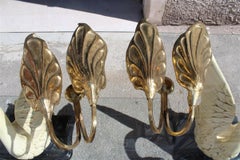 Pair Wall Lights Bottega Gadda Tommaso Barbi & Carlo Giorgi, 1970, Italia, Brass