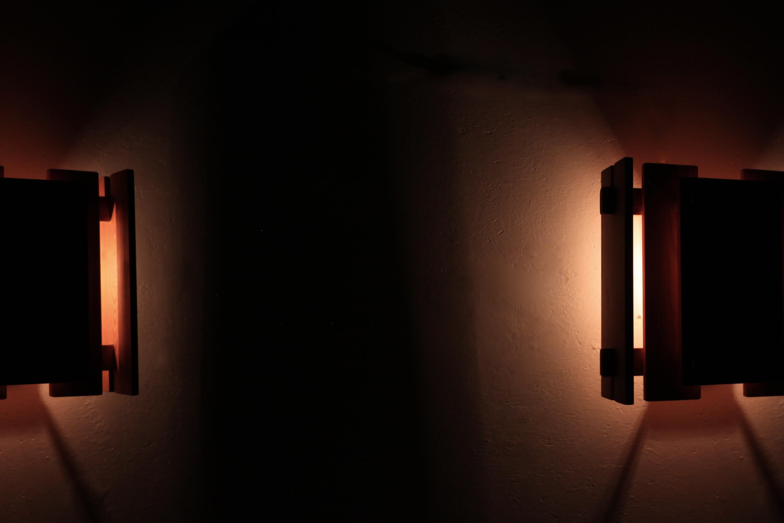 Pair Wall Lights in Pine by Jonas Hidle, 1970s 2