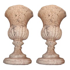 Pair, Wall Mounted French Stone Urns
