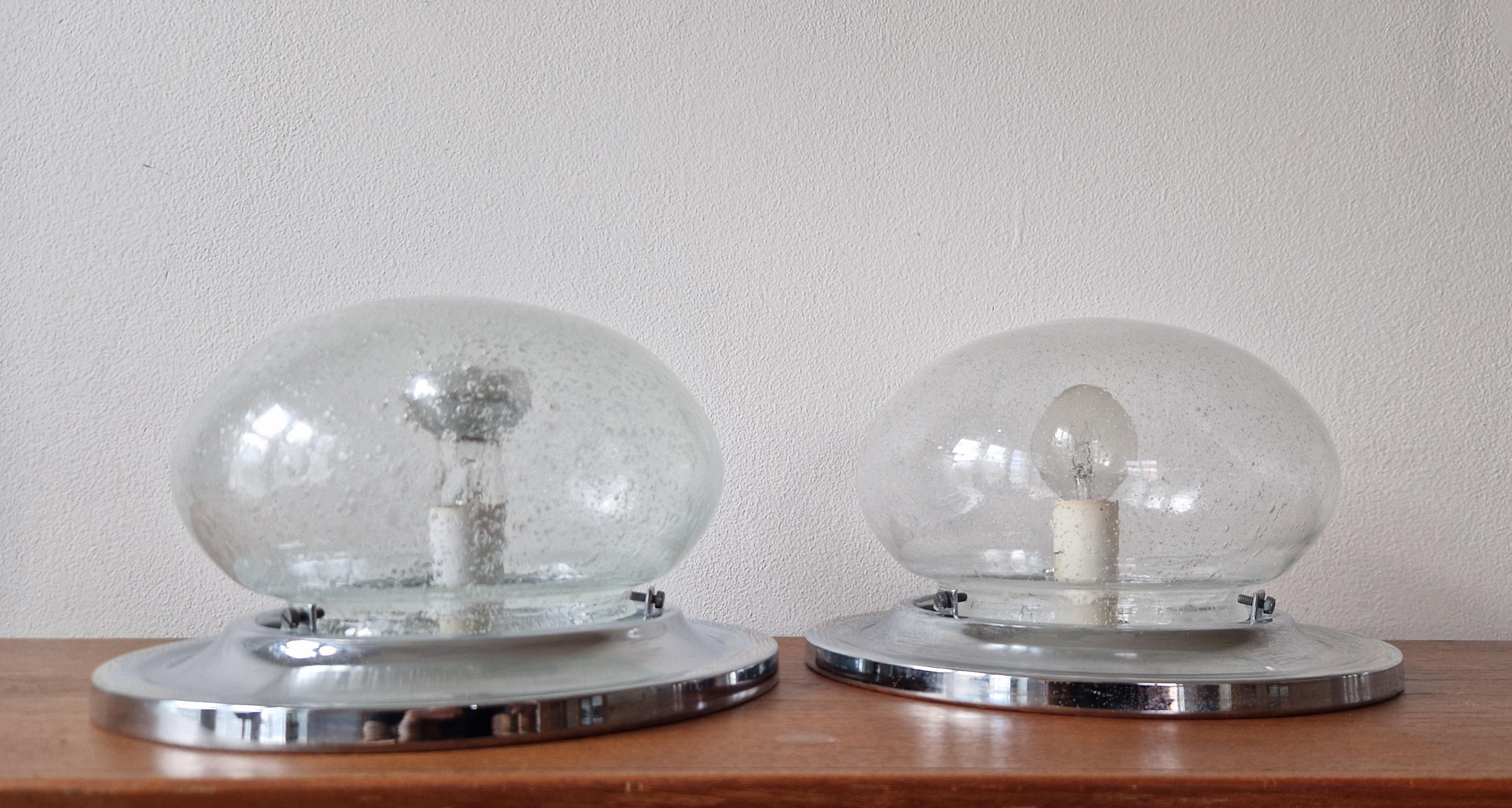 Pair Wall or Ceiling Lamps, Flush Mount, Karl Lenz, Germany, 1970s For Sale 11