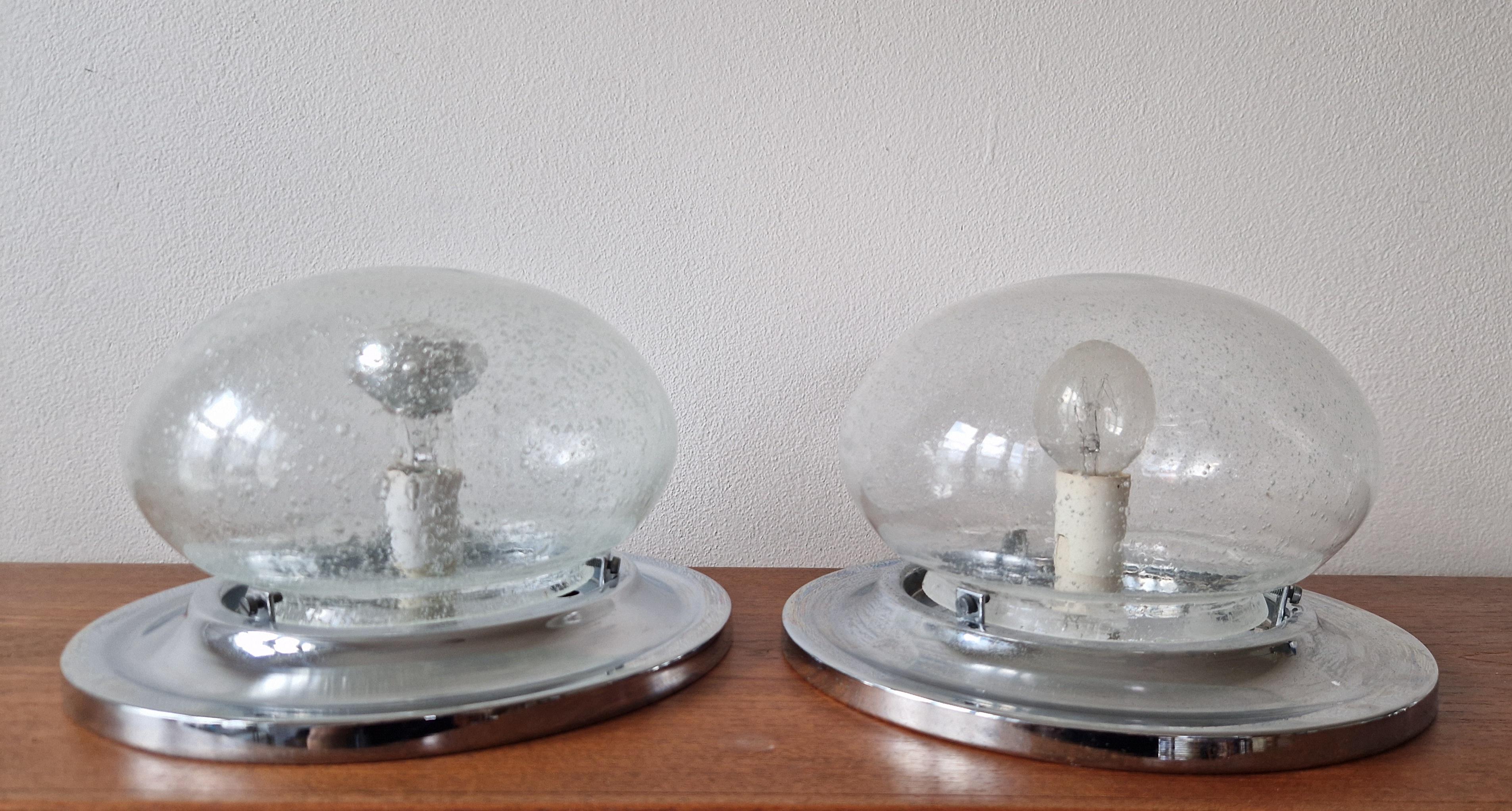 Pair Wall or Ceiling Lamps, Flush Mount, Karl Lenz, Germany, 1970s For Sale 13