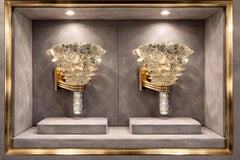 Pair Wall Rostrato Glass Sconces by Ercole Barovier Murano