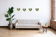 Paire d'appliques murales à disques de Murano