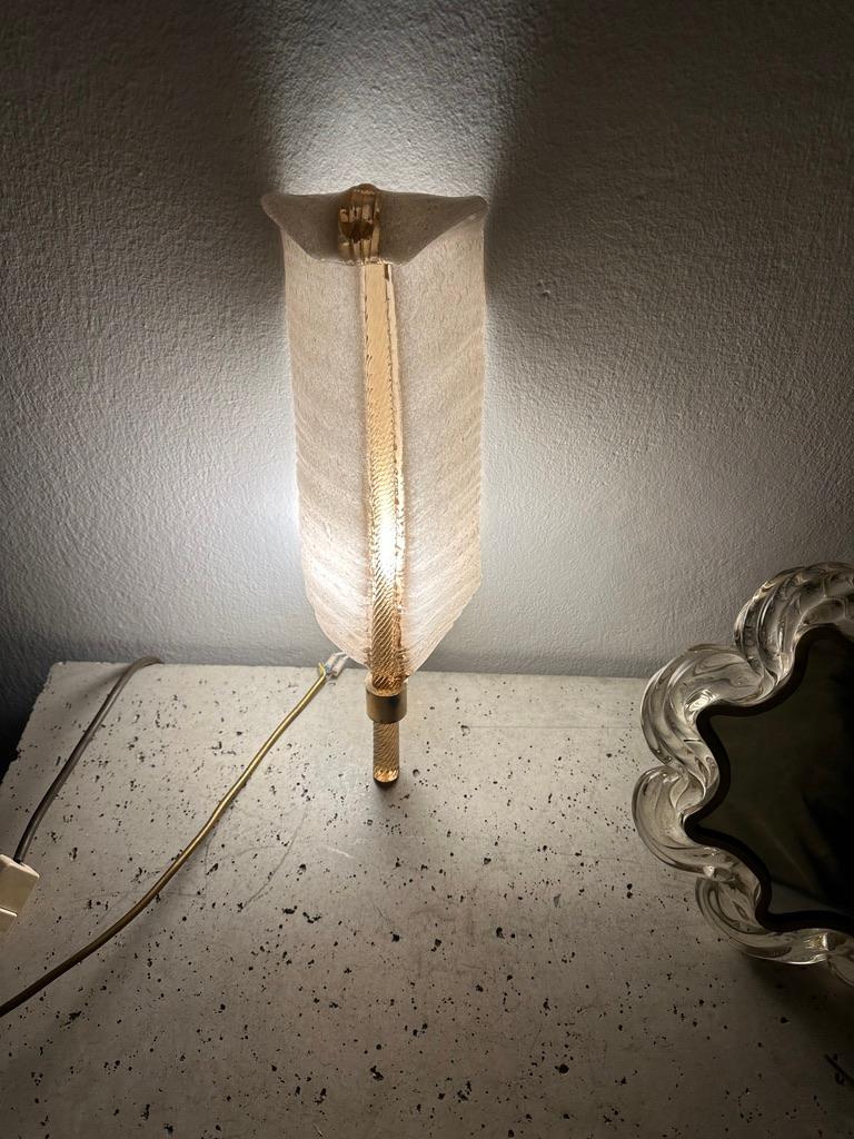 Metà XX secolo Coppia di applique da parete Tomaso Buzzi per Venini 1950s in vendita