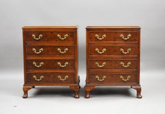 Pair Walnut Bedside Chests