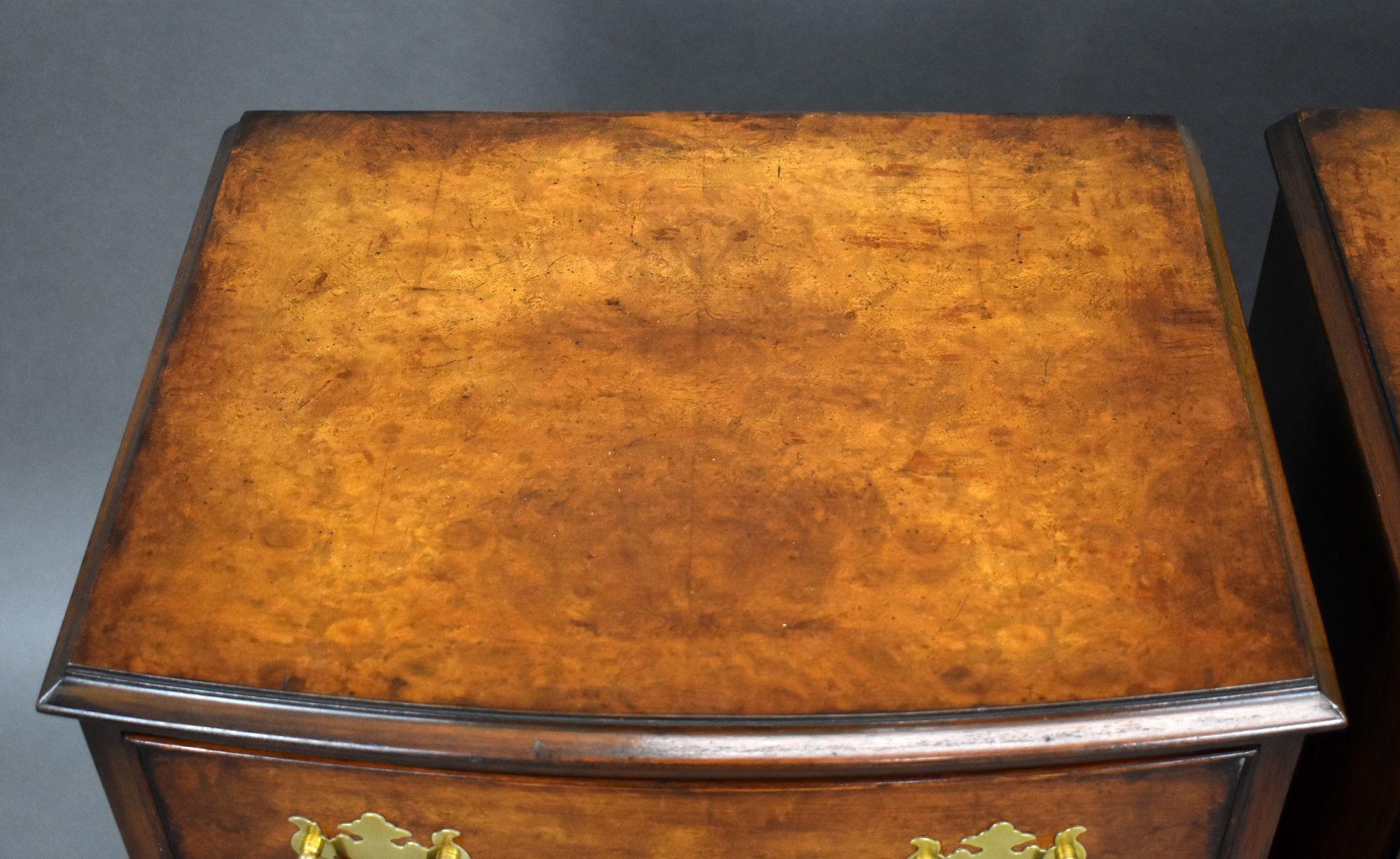 Pair Walnut Bedside Chests For Sale 1