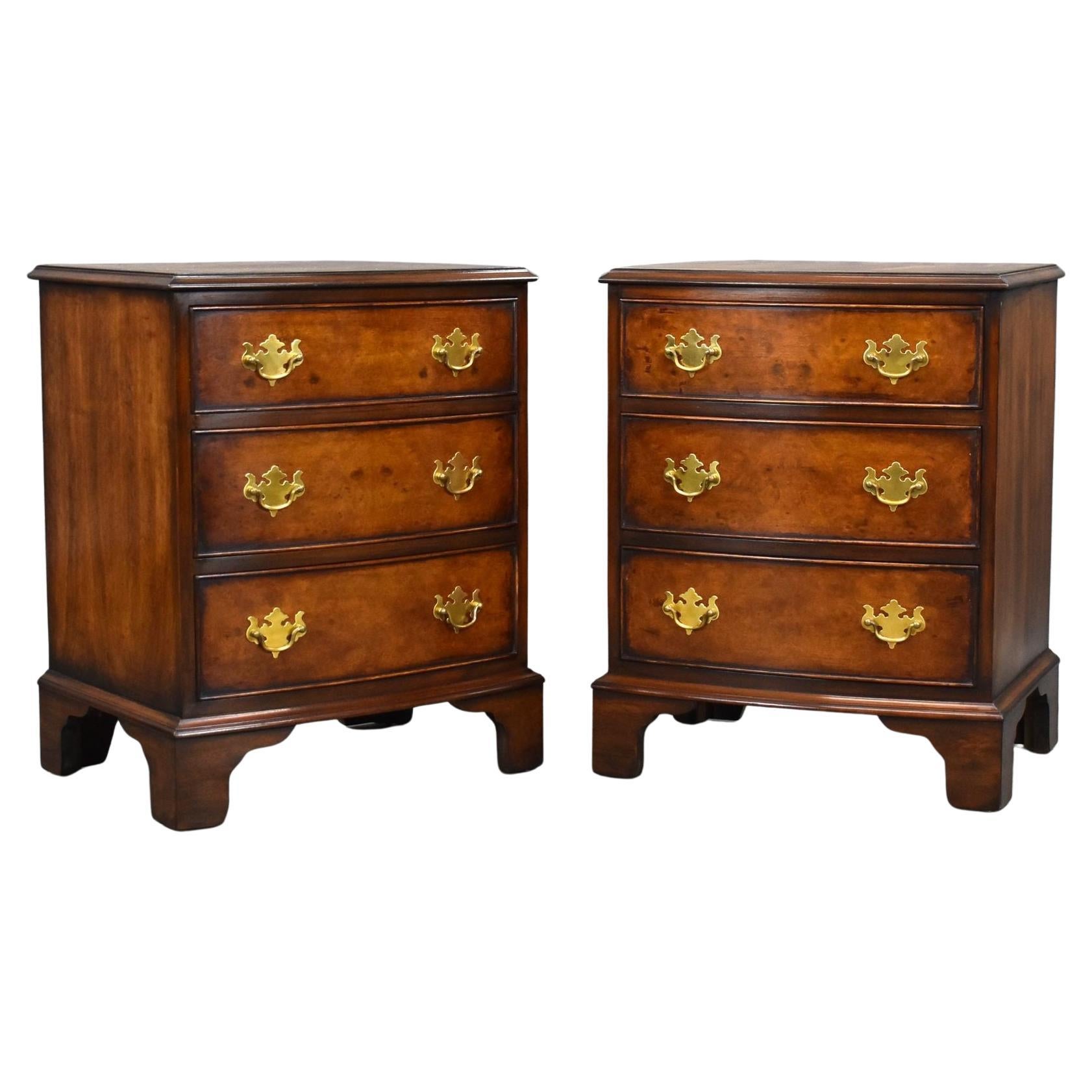 Pair Walnut Bedside Chests For Sale