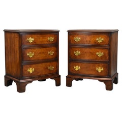 Pair Walnut Bedside Chests