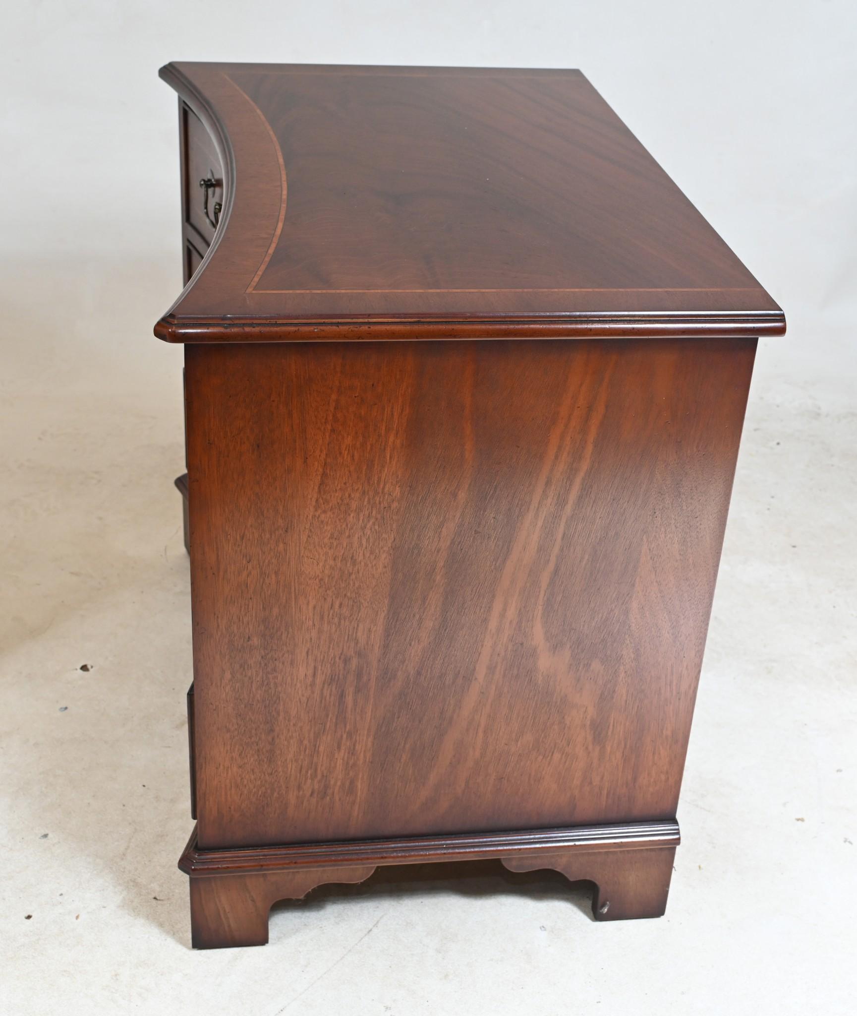 Pair Walnut Bedside Chests Regency Nightstands For Sale 6