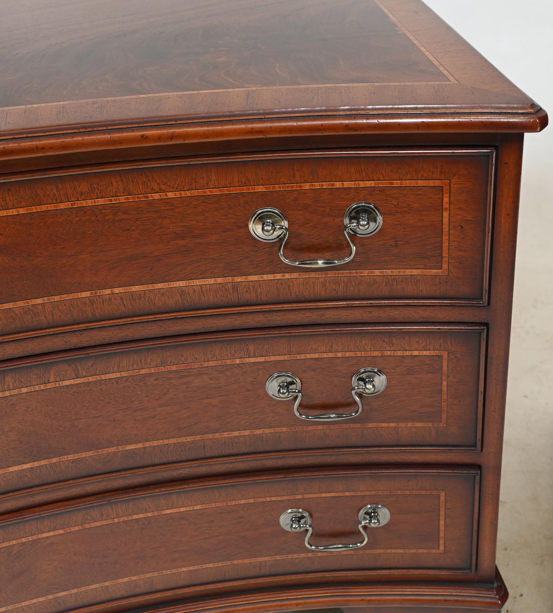 Pair Walnut Bedside Chests Regency Nightstands For Sale 2