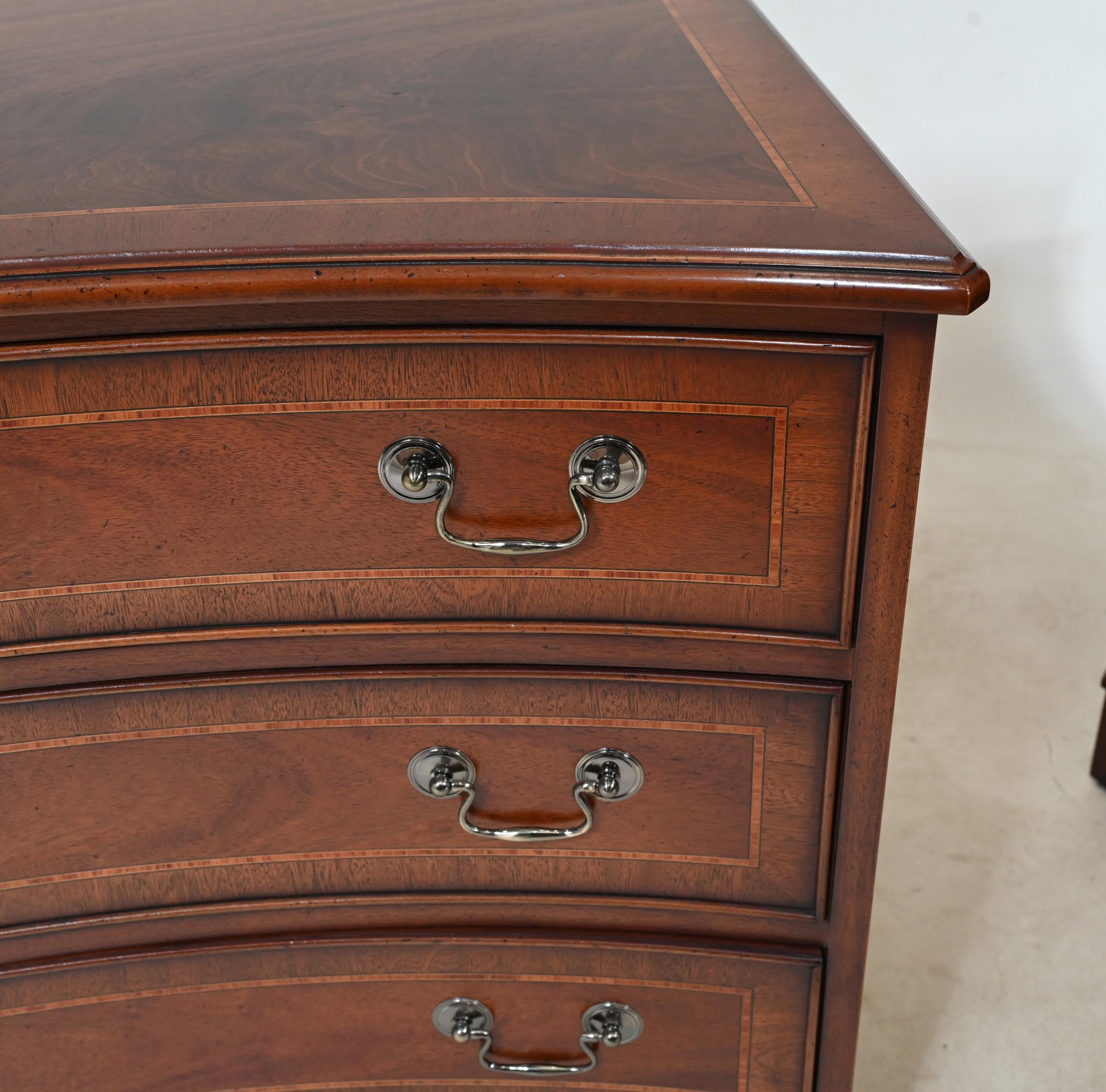 Pair Walnut Bedside Chests Regency Nightstands For Sale 5