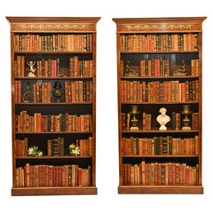 Par de Librerías de Nogal - Regency Sheraton Frente Abierto