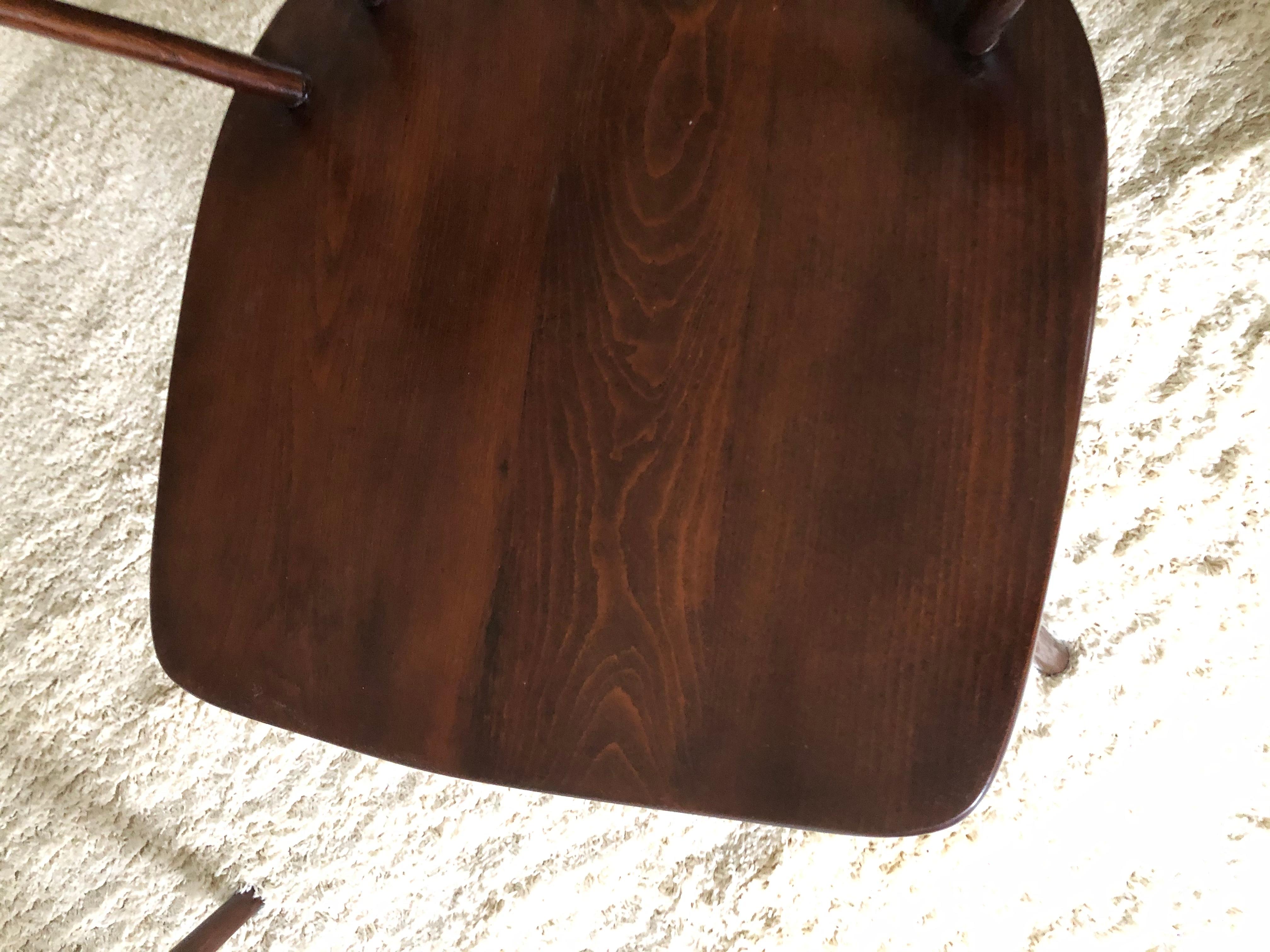Pair of Walnut Nakashima Style Midcentury Chairs For Sale 9