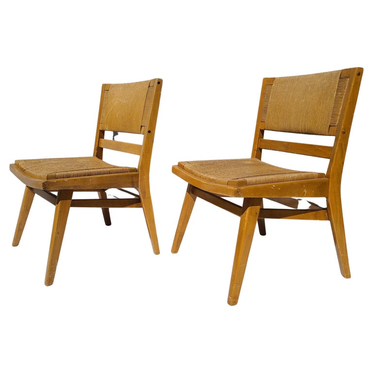 Pair Walnut Chairs by Warner Cleveland at 1stDibs