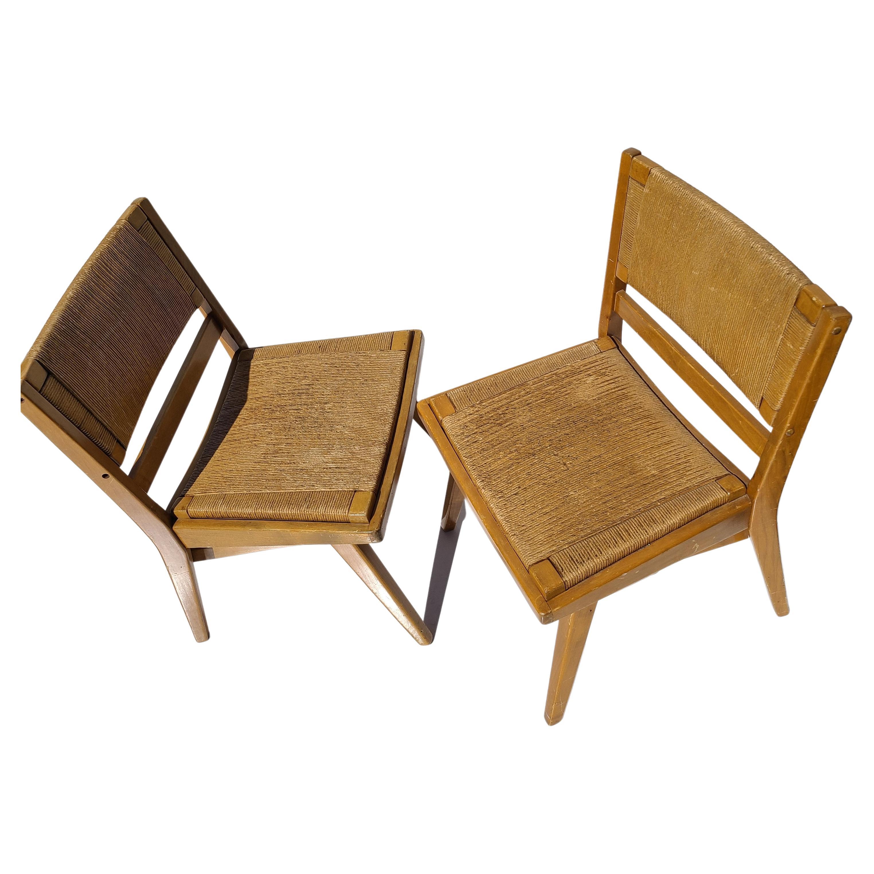 Pair Walnut Tacoma Chairs by Warner Cleveland 1