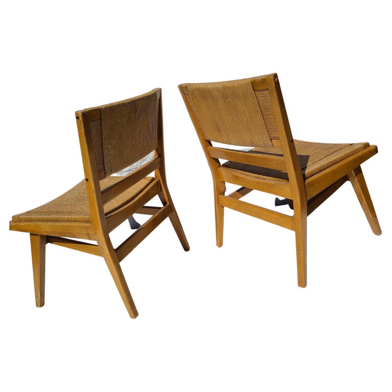 Pair Walnut Chairs by Warner Cleveland For Sale at 1stDibs