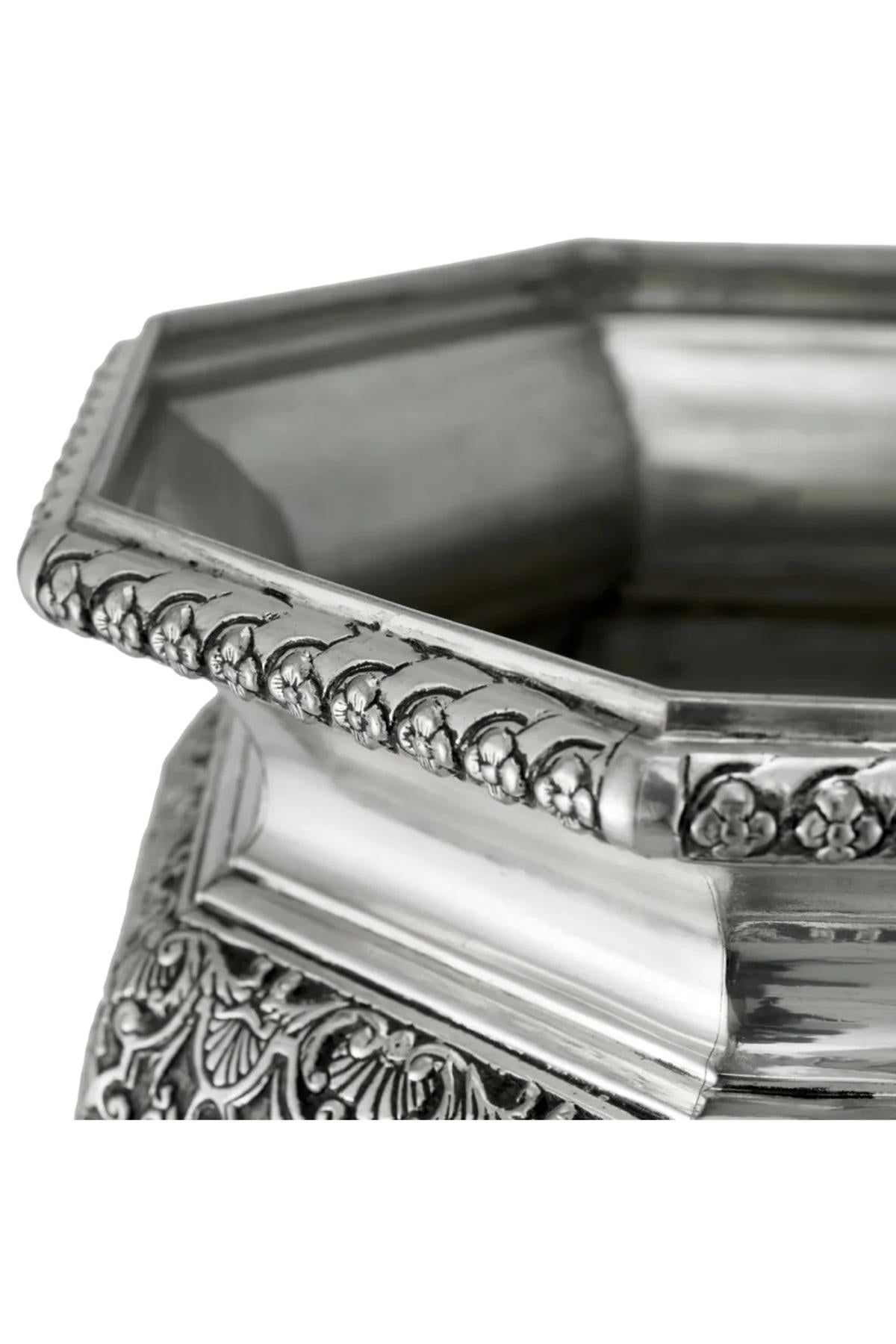Contemporary Pair Walpole Silverplated Wine Coolers after model at Met Museum and Eichholtz For Sale